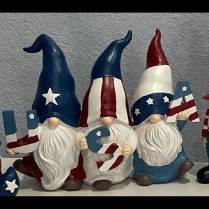 Patriotic/4th of July gnome trio